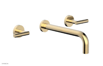 Phylrich TRANSITION - Wall Lavatory Set 10" Spout - Lever Handles 120-12-10 - Satin Brass