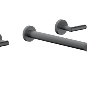 Phylrich TRANSITION – Wall Lavatory Set 12″ Spout – Lever Handles 120-12-12 – Gun Metal