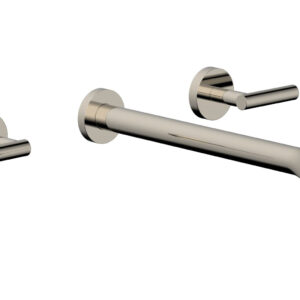 Phylrich TRANSITION – Wall Lavatory Set 12″ Spout – Lever Handles 120-12-12 – Polished Nickel