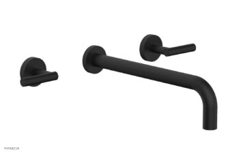 Phylrich TRANSITION - Wall Lavatory Set 12" Spout - Lever Handles 120-12-12 - Matte Black