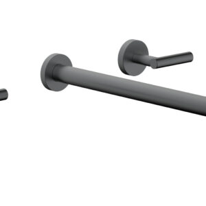 Phylrich TRANSITION – Wall Lavatory Set 14″ Spout – Lever Handles 120-12-14 – Gun Metal