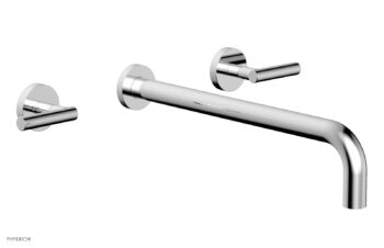 Phylrich TRANSITION - Wall Lavatory Set 14" Spout - Lever Handles 120-12-14 - Polished Chrome