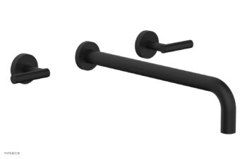 Phylrich TRANSITION - Wall Lavatory Set 14" Spout - Lever Handles 120-12-14 - Matte Black