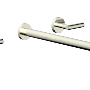Phylrich TRANSITION – Wall Lavatory Set 14″ Spout – Lever Handles 120-12-14 – Satin Nickel
