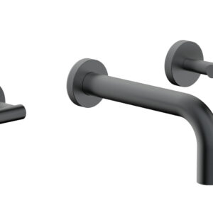 Phylrich TRANSITION – Wall Lavatory Set 7 1/2″ Spout – Lever Handles 120-12 – Gun Metal
