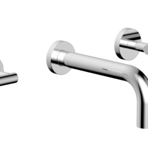 Phylrich TRANSITION – Wall Lavatory Set 7 1/2″ Spout – Lever Handles 120-12 – Polished Chrome