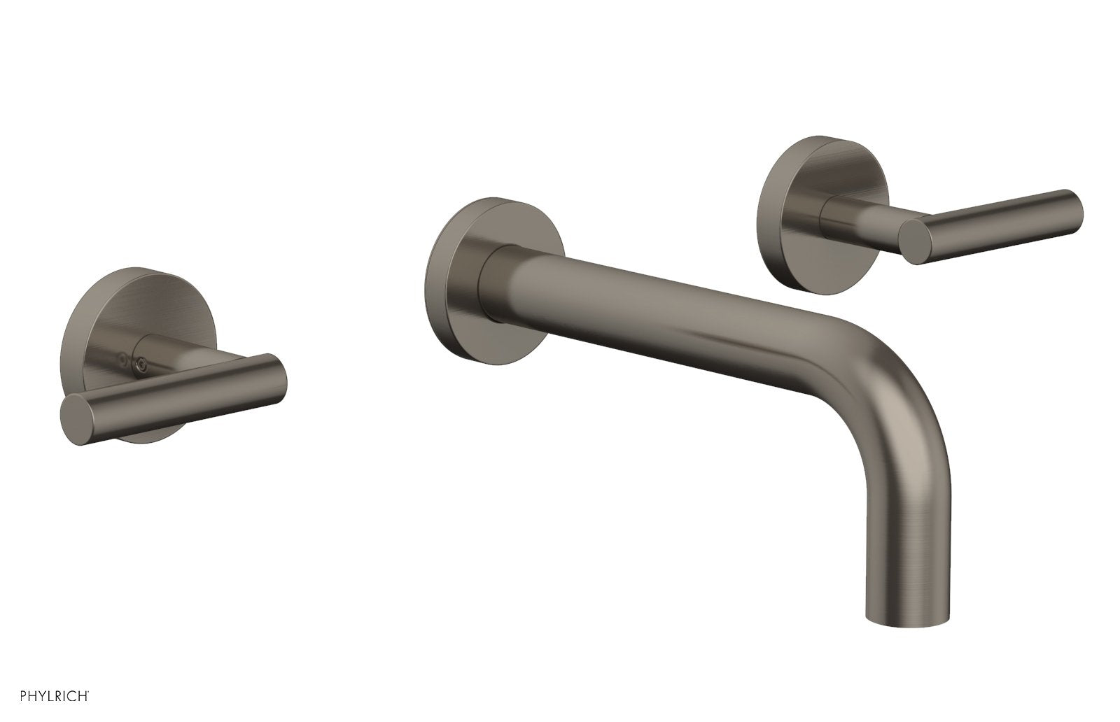 Phylrich TRANSITION - Wall Lavatory Set 7 1/2" Spout - Lever Handles 120-12 - Pewter