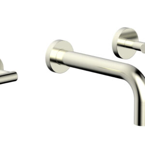 Phylrich TRANSITION – Wall Lavatory Set 7 1/2″ Spout – Lever Handles 120-12 – Satin Nickel