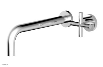 Phylrich Transition 10" Single Handle Wall Lavatory Set - Cross Handle 120-15-10 - Polished Chrome