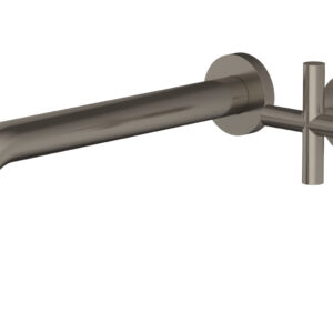 Phylrich Transition 10″ Single Handle Wall Lavatory Set – Cross Handle 120-15-10 – Pewter