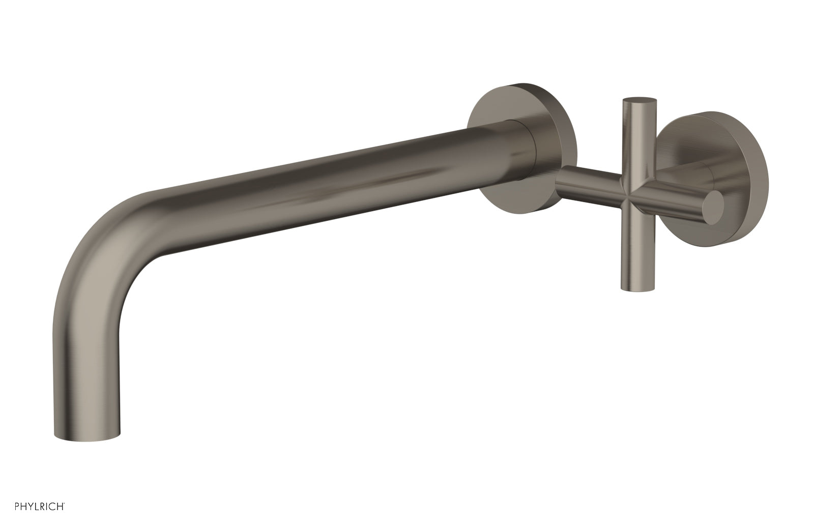 Phylrich Transition 10" Single Handle Wall Lavatory Set - Cross Handle 120-15-10 - Pewter