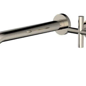 Phylrich Transition 10″ Single Handle Wall Lavatory Set – Cross Handle 120-15-10 – Polished Nickel