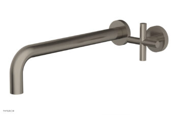 Phylrich Transition 12" Single Handle Wall Lavatory Set - Cross Handle 120-15-12 - Pewter