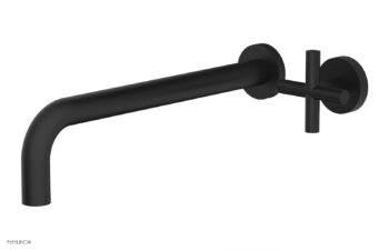 Phylrich Transition 12" Single Handle Wall Lavatory Set - Cross Handle 120-15-12 - Matte Black