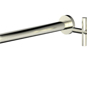Phylrich Transition 12″ Single Handle Wall Lavatory Set – Cross Handle 120-15-12 – Satin Nickel