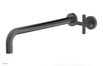 Phylrich Transition 14" Single Handle Wall Lavatory Set - Cross Handle 120-15-14 - Gun Metal