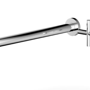 Phylrich Transition 14″ Single Handle Wall Lavatory Set – Cross Handle 120-15-14 – Polished Chrome
