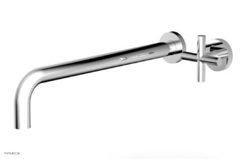 Phylrich Transition 14" Single Handle Wall Lavatory Set - Cross Handle 120-15-14 - Polished Chrome