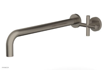 Phylrich Transition 14" Single Handle Wall Lavatory Set - Cross Handle 120-15-14 - Pewter