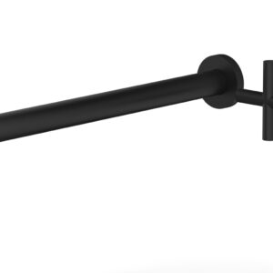 Phylrich Transition 14″ Single Handle Wall Lavatory Set – Cross Handle 120-15-14 – Matte Black