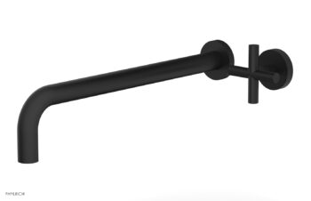 Phylrich Transition 14" Single Handle Wall Lavatory Set - Cross Handle 120-15-14 - Matte Black