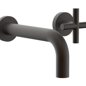 Phylrich TRANSITION – Single Handle Wall Lavatory Set – Cross Handles 120-15 – Oil Rubbed Bronze