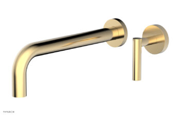 Phylrich Transition 10" Single Handle Wall Lavatory Set - Lever Handle 120-16-10 - Satin Brass