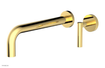 Phylrich Transition 10" Single Handle Wall Lavatory Set - Lever Handle 120-16-10 - Polished Gold