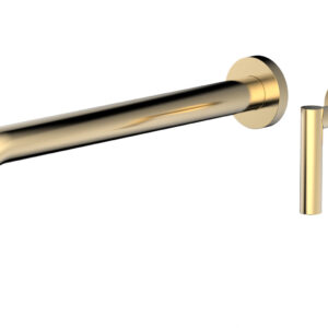 Phylrich Transition 12″ Single Handle Wall Lavatory Set – Lever Handle 120-16-12 – Satin Brass