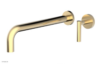 Phylrich Transition 12" Single Handle Wall Lavatory Set - Lever Handle 120-16-12 - Satin Brass