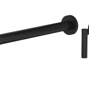 Phylrich Transition 12″ Single Handle Wall Lavatory Set – Lever Handle 120-16-12 – Matte Black