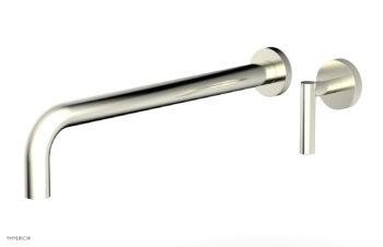 Phylrich Transition 14" Single Handle Wall Lavatory Set - Lever Handle 120-16-14 - Satin Nickel