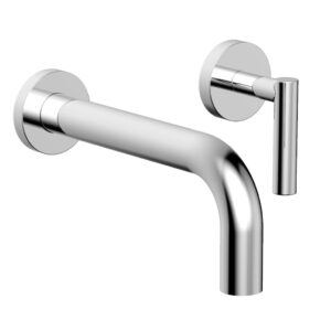 Phylrich TRANSITION – Single Handle Wall Lavatory Set – Lever Handles 120-16 – Polished Chrome