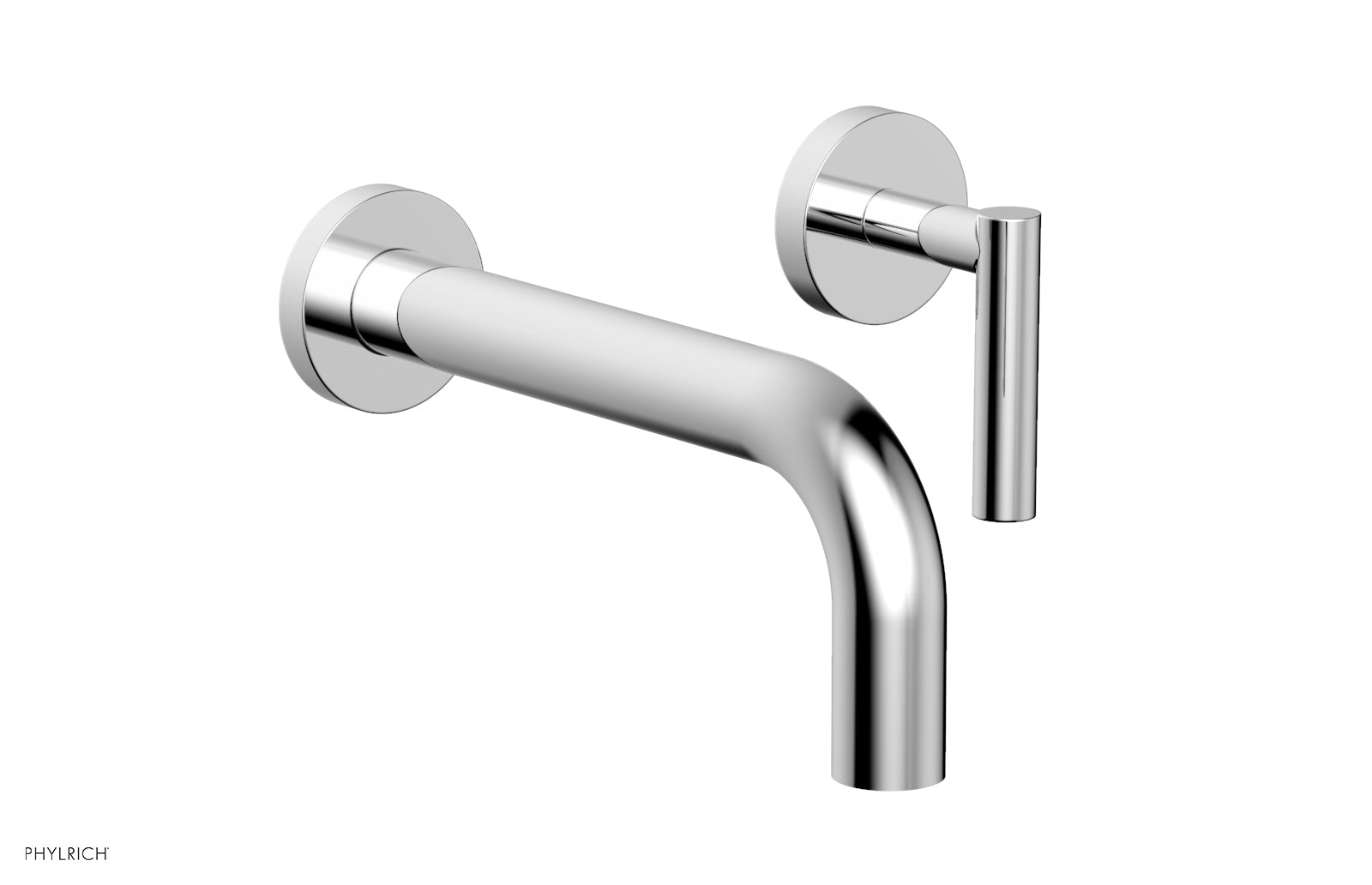 Phylrich TRANSITION - Single Handle Wall Lavatory Set - Lever Handles 120-16 - Polished Chrome
