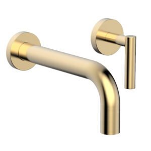 Phylrich TRANSITION – Single Handle Wall Lavatory Set – Lever Handles 120-16 – Satin Brass
