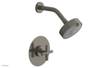 Phylrich TRANSITION - Pressure Balance Shower Set - Cross Handle 120-21 - Pewter