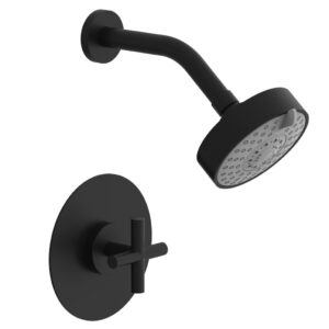 Phylrich TRANSITION – Pressure Balance Shower Set – Cross Handle 120-21 – Matte Black
