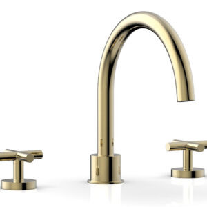 Phylrich TRANSITION – Deck Tub Set – Cross Handles 120-40 – Polished Brass Uncoated