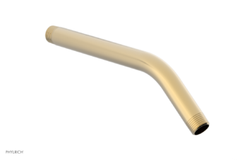 Phylrich 10" Angled Shower Arm 12365 - Satin Brass
