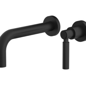 Phylrich Basic Single Handle Wall Lavatory Set – Lever Handle D130-15 – Matte Black