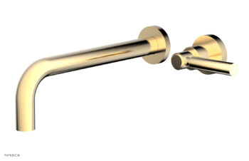 Phylrich Basic 10" Single Handle Wall Lavatory Set - Lever Handle D130-16 - Satin Brass