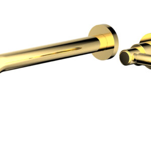 Phylrich Basic 10″ Single Handle Wall Lavatory Set – Lever Handle D130-16 – Polished Gold