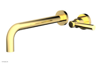 Phylrich Basic 10" Single Handle Wall Lavatory Set - Lever Handle D130-16 - Polished Gold