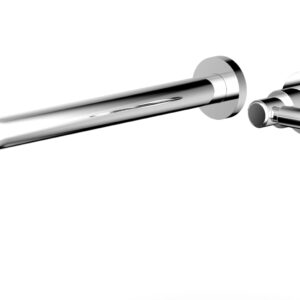 Phylrich Basic 12″ Single Handle Wall Lavatory Set – Lever Handle D130-17 – Polished Chrome