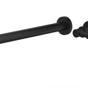 Phylrich Basic 12″ Single Handle Wall Lavatory Set – Lever Handle D130-17 – Matte Black