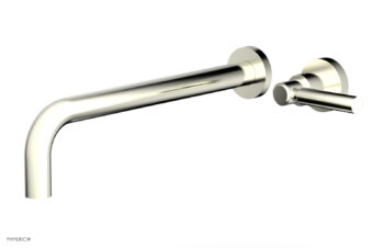 Phylrich Basic 12" Single Handle Wall Lavatory Set - Lever Handle D130-17 - Satin Nickel