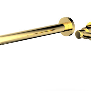 Phylrich Basic 12″ Single Handle Wall Lavatory Set – Lever Handle D130-17 – Polished Gold