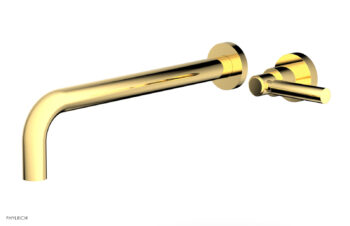 Phylrich Basic 12" Single Handle Wall Lavatory Set - Lever Handle D130-17 - Polished Gold