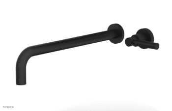 Phylrich Basic 14" Single Handle Wall Lavatory Set - Lever Handle D130-18 - Matte Black