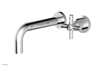 Phylrich Basic Single Handle Wall Lavatory Set - Cross Handle D131-15 - Polished Chrome